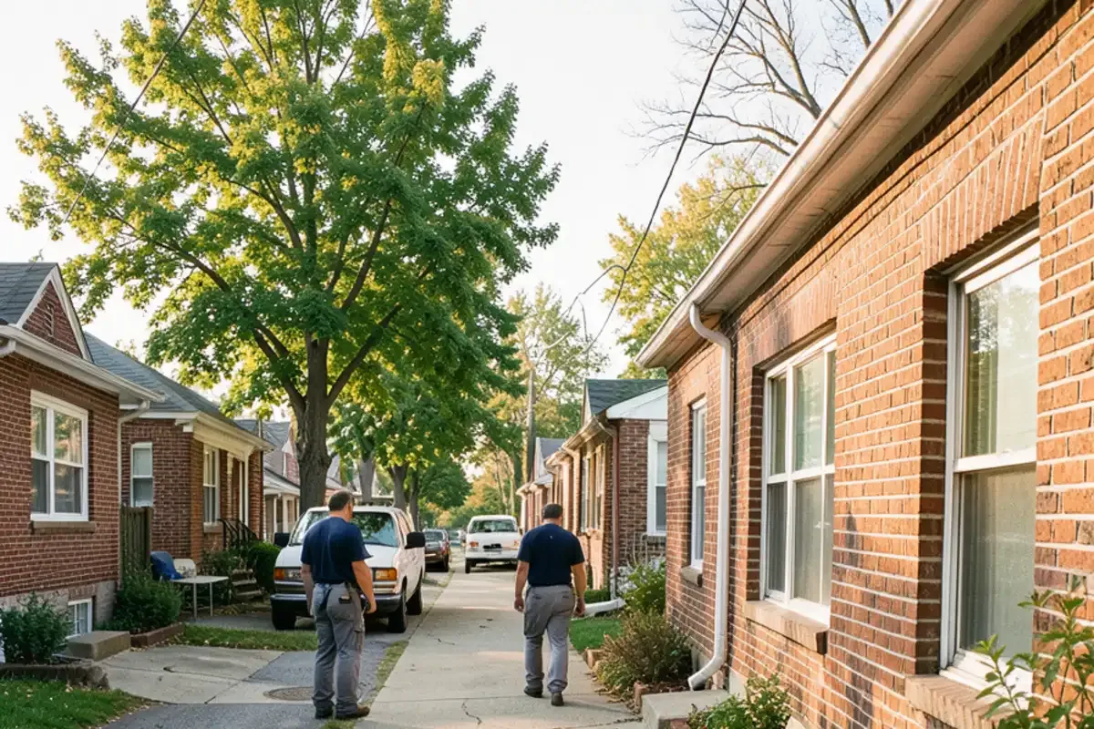Small brick homes on a southeast Warren side street