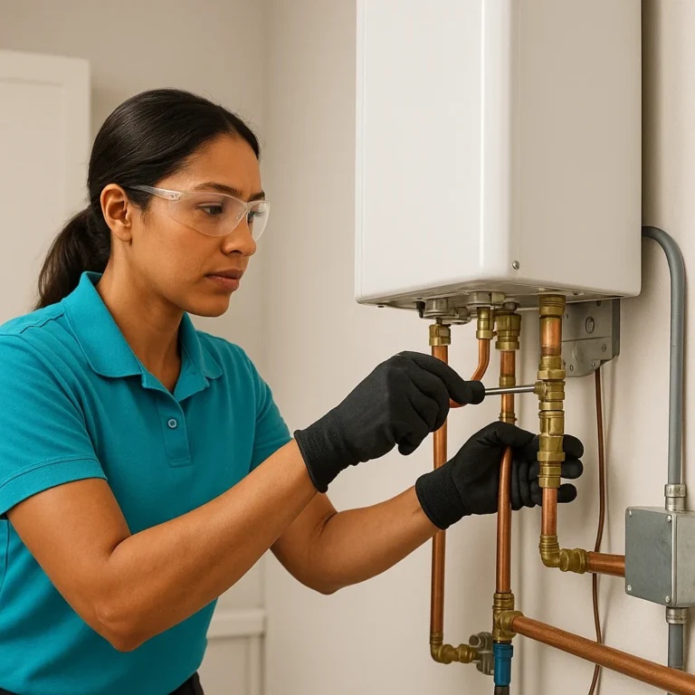 Tankless water heater installation